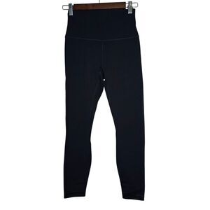 HeyNuts Women's Small 4/6 Black Athletic Leggings Stretch High Waist